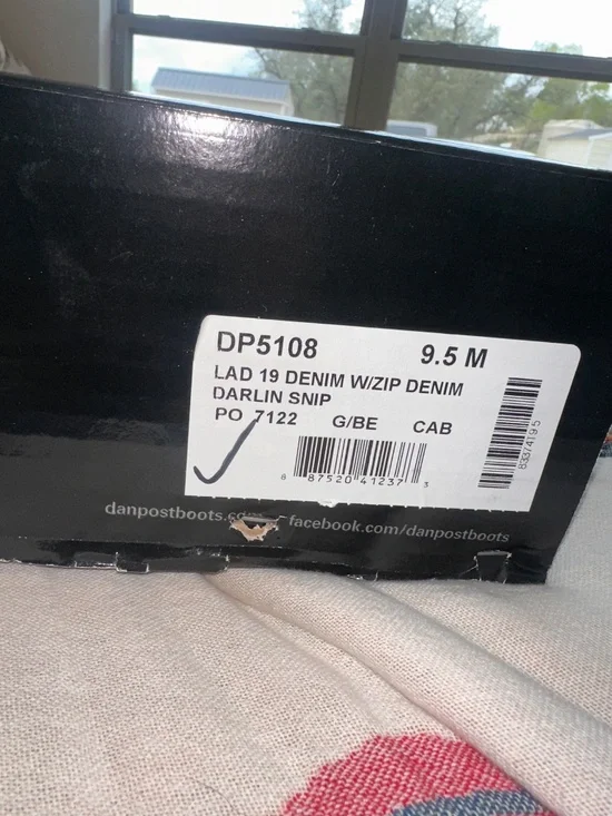 Dan Post Women's Denim Darlin' Tall Western Boot Snip Toe - Picture 5 of 6